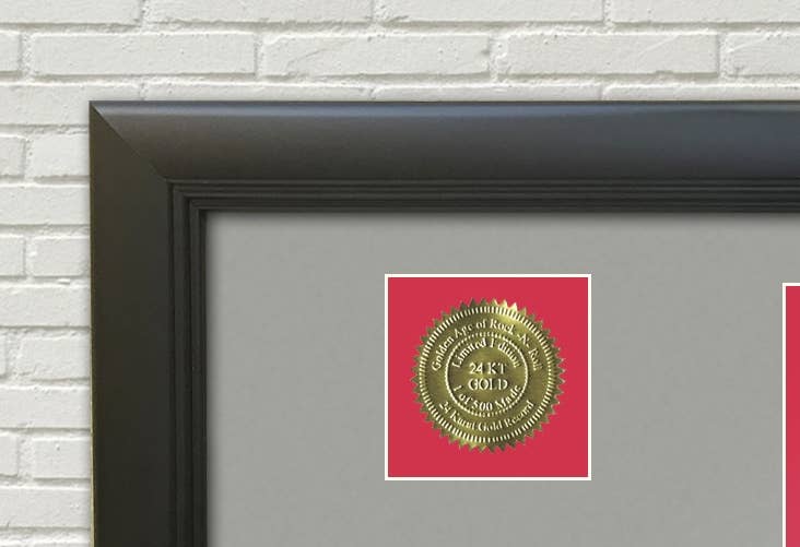 Ozzy Osbourne Crazy Train Framed Gold 45 Display