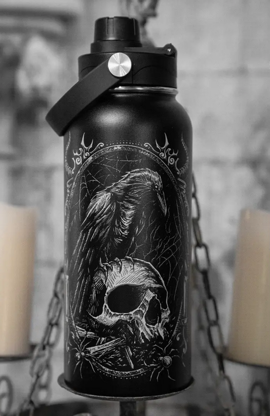 Death Raven 32oz Water Bottle