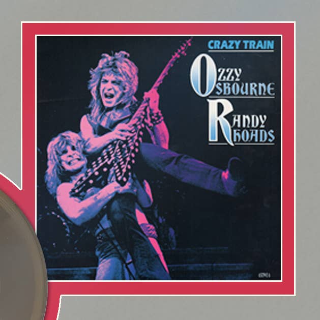 Ozzy Osbourne Crazy Train Framed Gold 45 Display