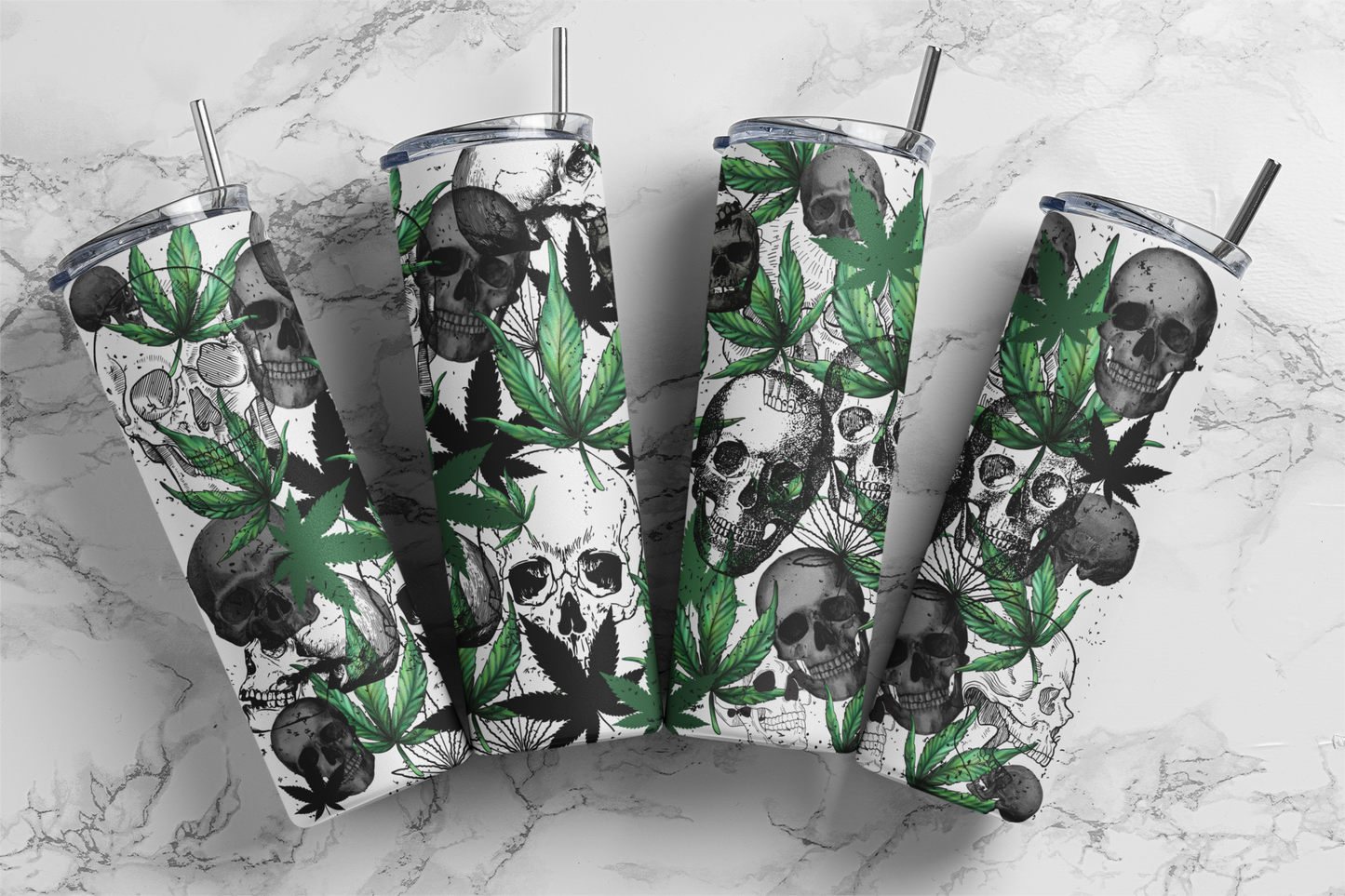 Skull Weed Tumbler: 20oz Stainless Steel