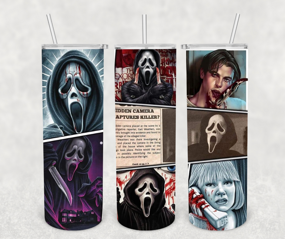Ghostface Frame Tumbler: 20oz Stainless steel