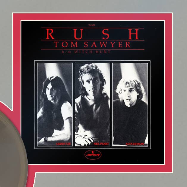 Rush Tom Sawyer Framed Gold 45 Display