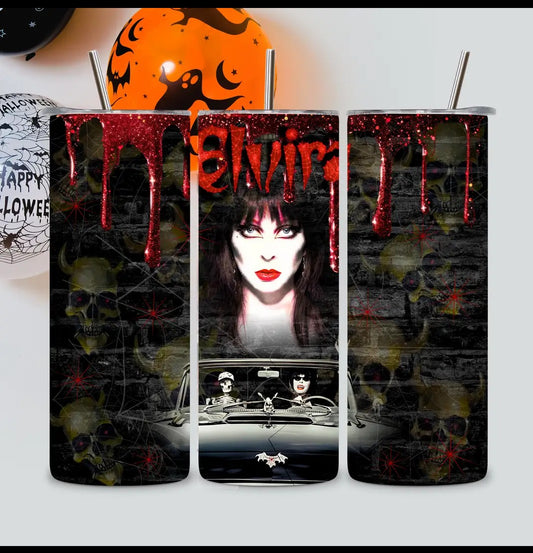 Elvira in Car Tumbler