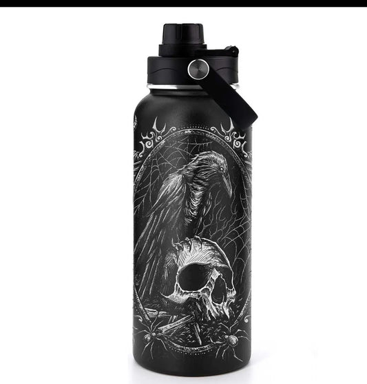Death Raven 32oz Water Bottle