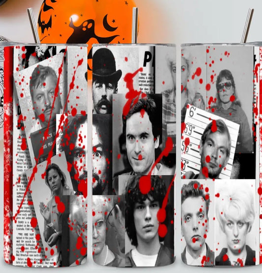 Serial Killer Collage Tumbler