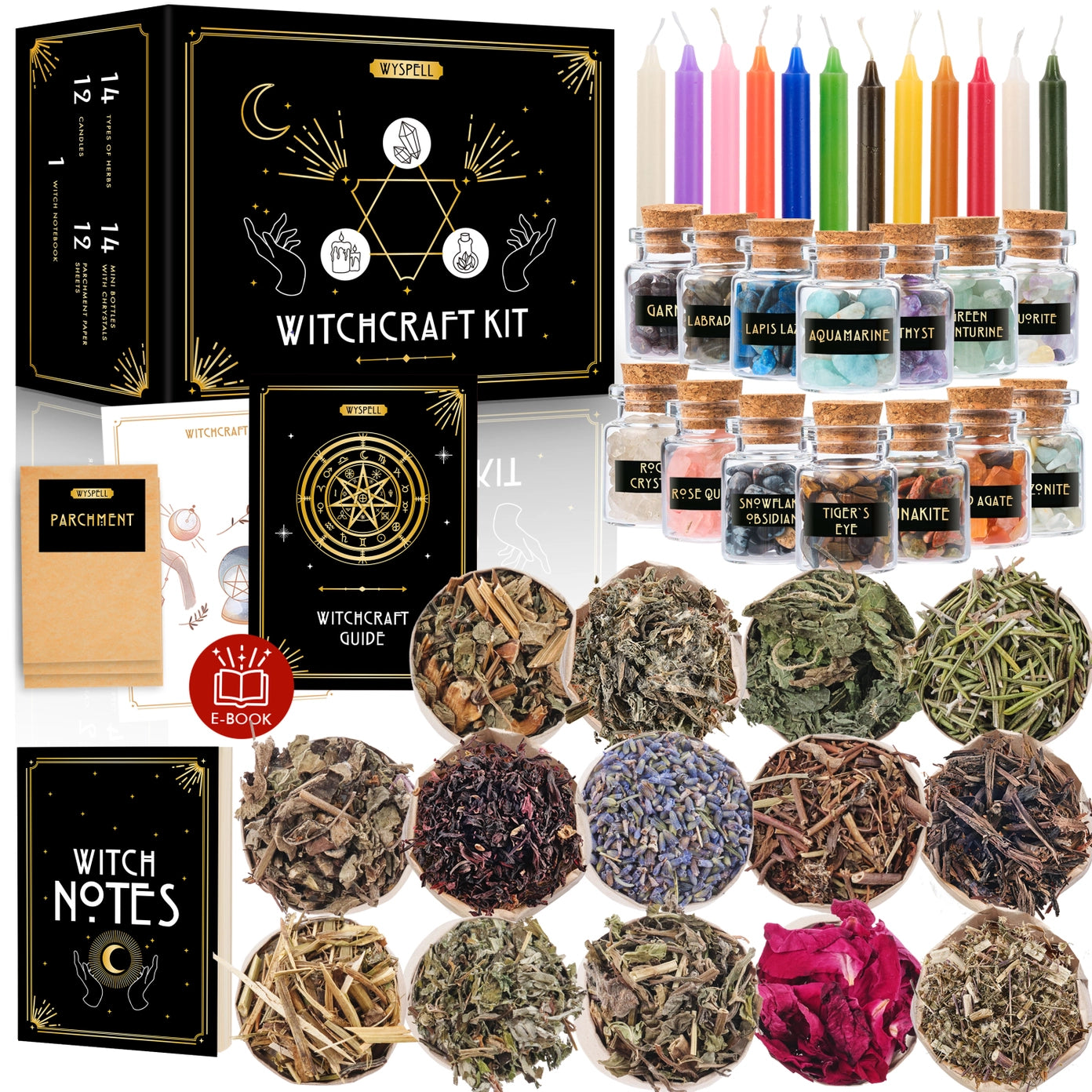 Witchcraft Supplies Kit 54 PCS